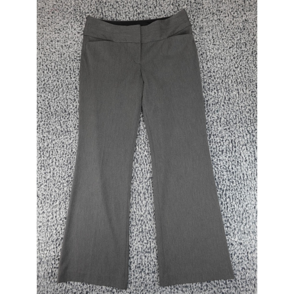 Express Gray Flare Leg Dress Pants Mid Rise Office Career Trousers Size 8R